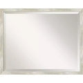 Crackled Narrow Framed Bathroom Vanity Wall Mirror Metallic - Amanti Art