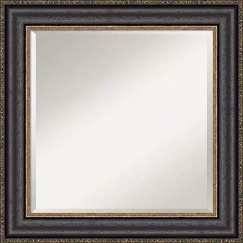 Thomas Bronze Framed Bathroom Vanity Wall Mirror Black - Amanti Art