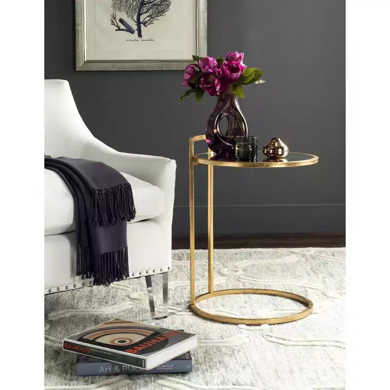 Table d'appoint Calvin - FOX2571A - Or/Miroir - Safavieh Couture