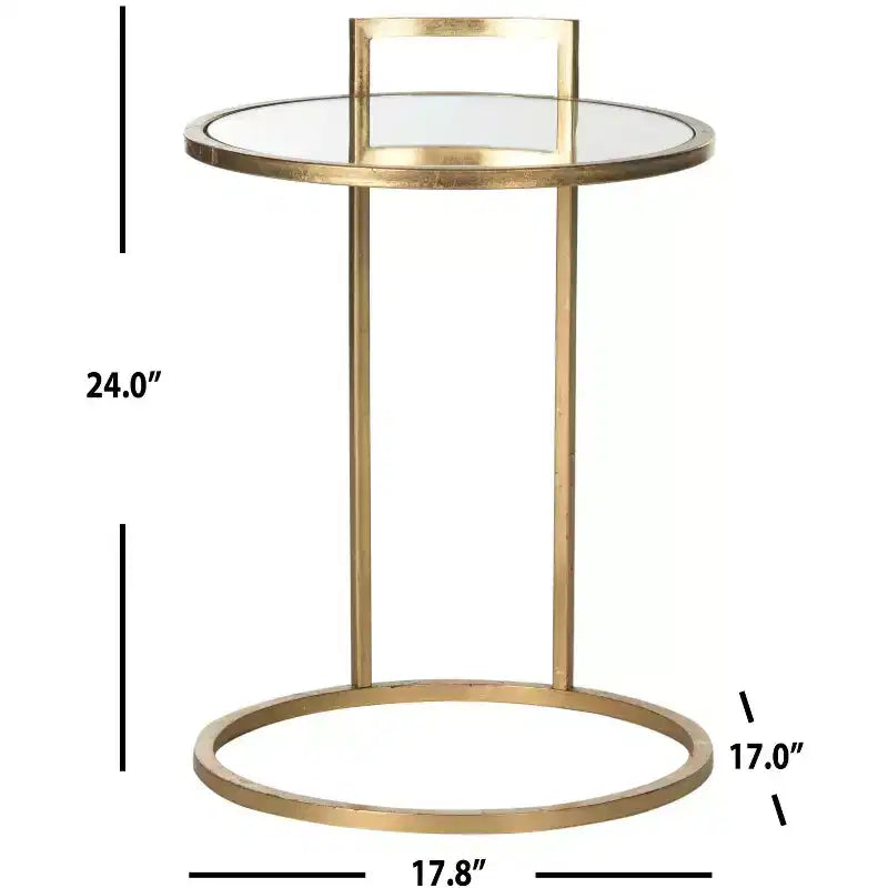 Table d'appoint Calvin - FOX2571A - Or/Miroir - Safavieh Couture
