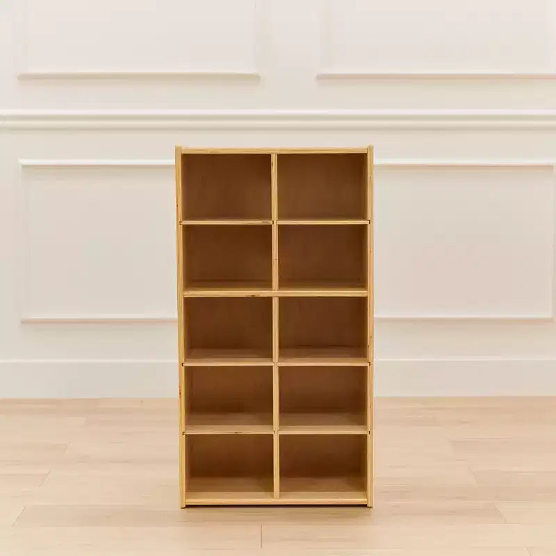 Meuble de rangement pour enfant ECR4Kids Streamline avec 10 casiers et 10 bacs de rangement, format 5x2