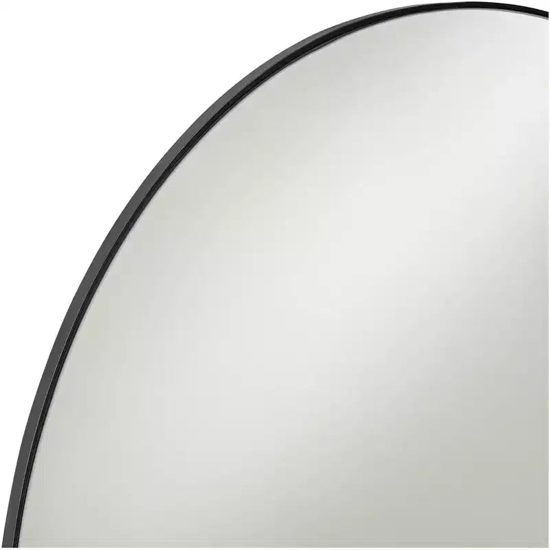 Noble Park Miroir mural décoratif de courtoisie Aryn Oval, cadre en métal noir mat moderne de 59,7 cm de large pour salle de bain, chambre, salon, bureau, entrée