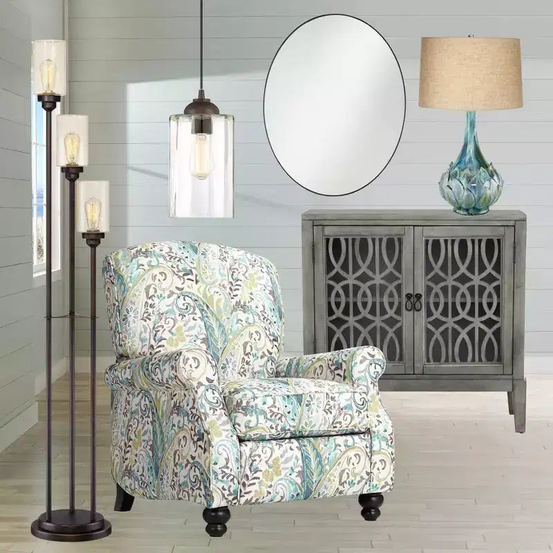 Noble Park Miroir mural décoratif de courtoisie Aryn Oval, cadre en métal noir mat moderne de 59,7 cm de large pour salle de bain, chambre, salon, bureau, entrée