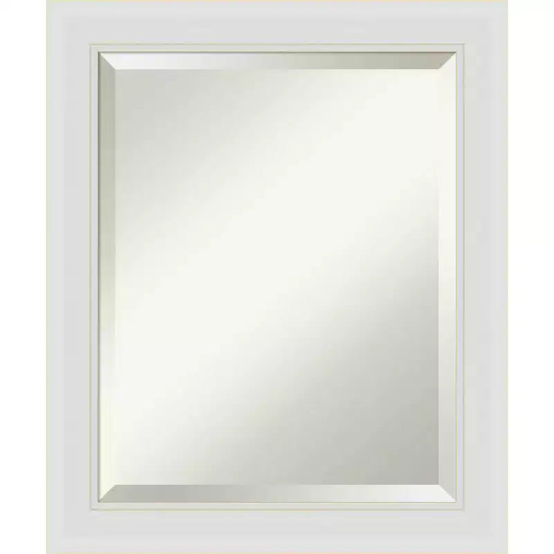 Flair Framed Bathroom Vanity Wall Mirror Soft White - Amanti Art