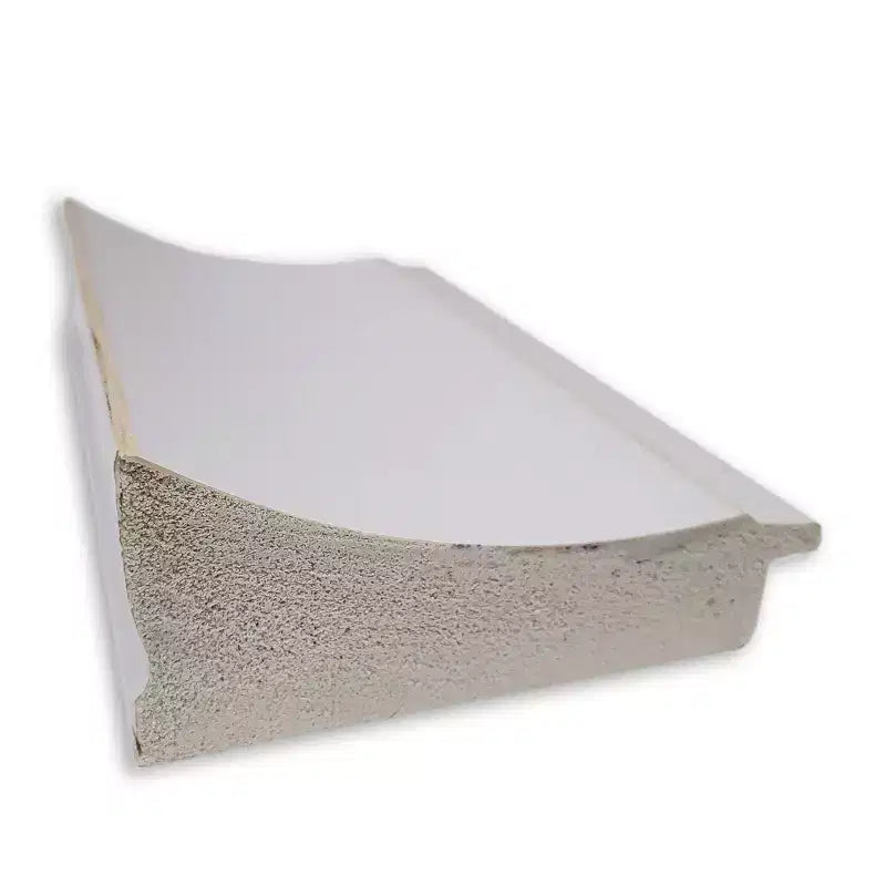Miroir mural de salle de bain encadré Flair blanc doux - Amanti Art