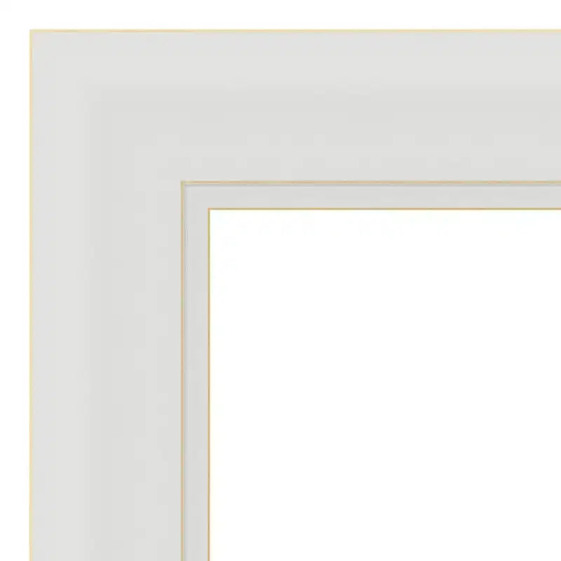 Miroir mural de salle de bain encadré Flair blanc doux - Amanti Art