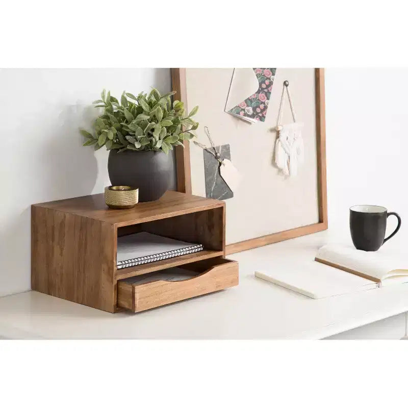 Étagère Murale Flottante Hutton avec Tiroir 12,5 x 10 x 7 po - Kate & Laurel All Things Decor