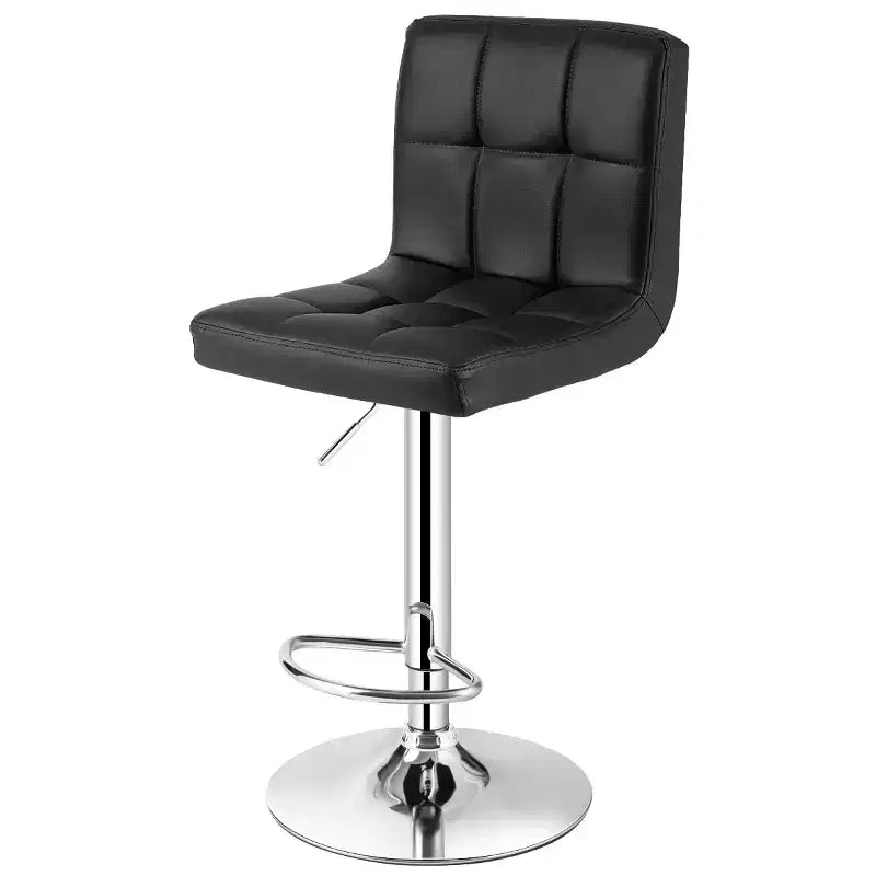 Lot de 2 tabourets de bar réglables Costway en cuir PU, pivotants, pour cuisine ou comptoir de pub