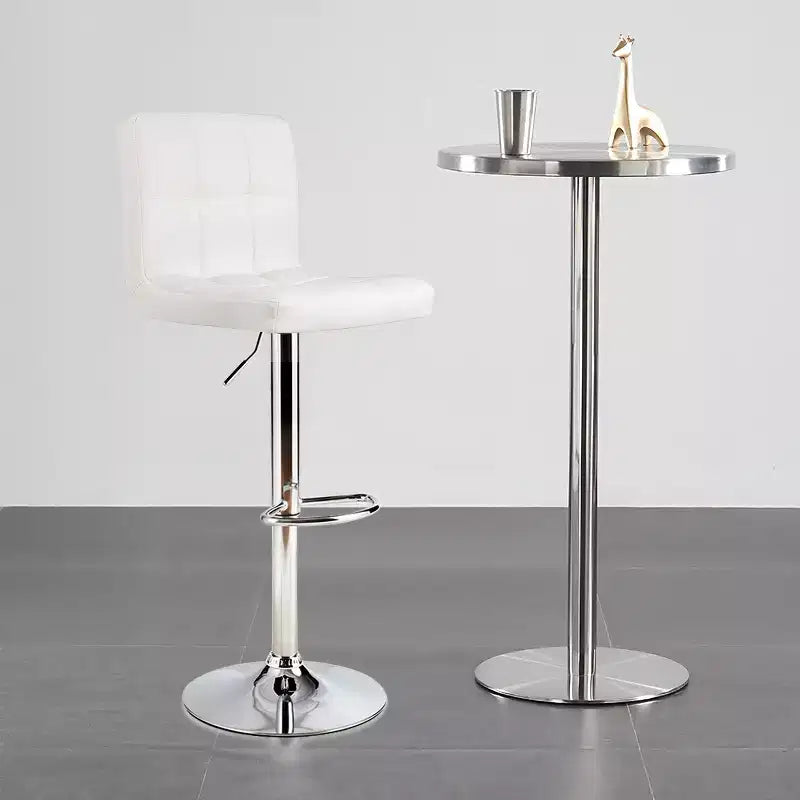 Lot de 2 tabourets de bar réglables Costway en cuir PU, pivotants, pour cuisine ou comptoir de pub