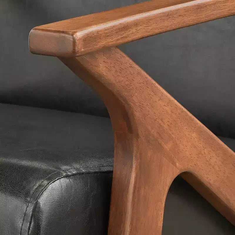 Ensemble fauteuil et repose-pieds Bianca Mid-Century Modern 2 pièces - Buylateral