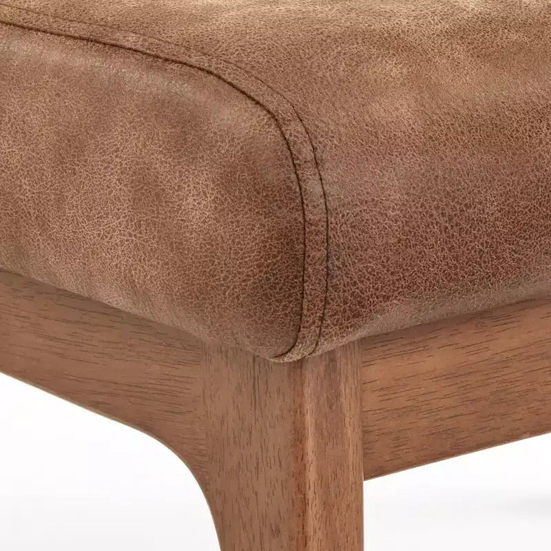 Ensemble fauteuil et repose-pieds Bianca Mid-Century Modern 2 pièces - Buylateral