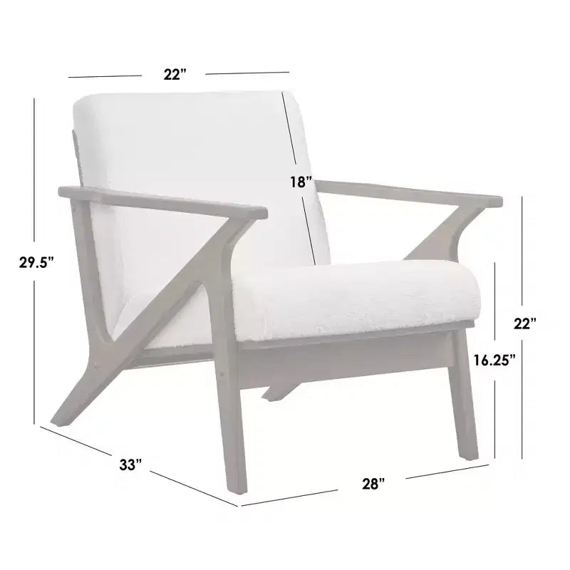 Ensemble fauteuil et repose-pieds Bianca Mid-Century Modern 2 pièces - Buylateral