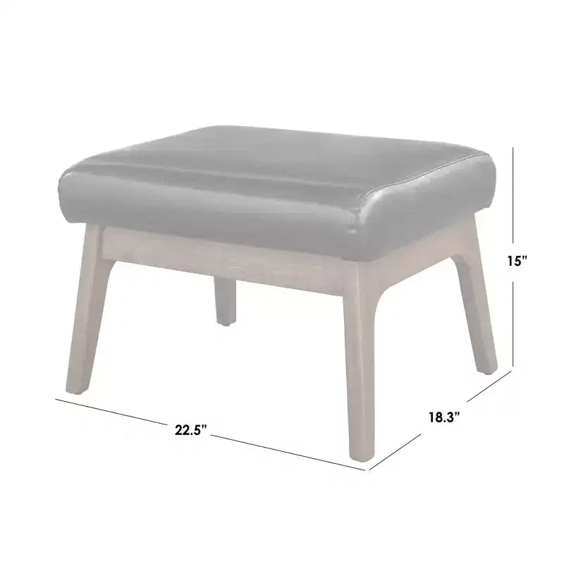 Ensemble fauteuil et repose-pieds Bianca Mid-Century Modern 2 pièces - Buylateral