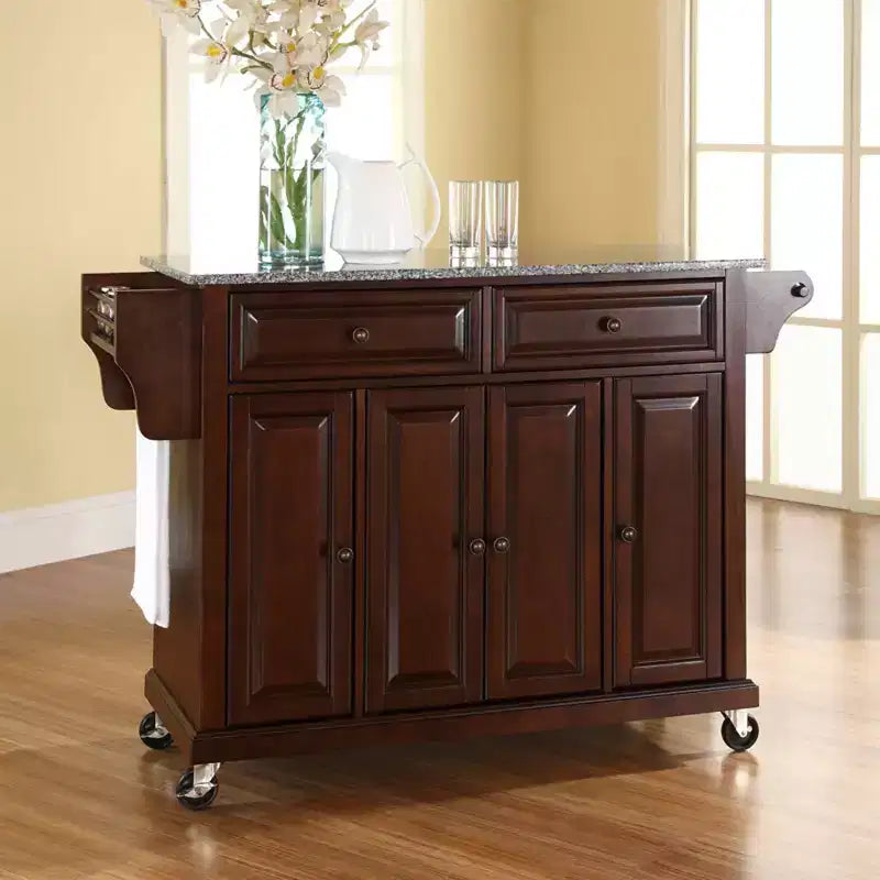 Chariot de cuisine Crosley de 52 po avec dessus en granit – Pleine grandeur