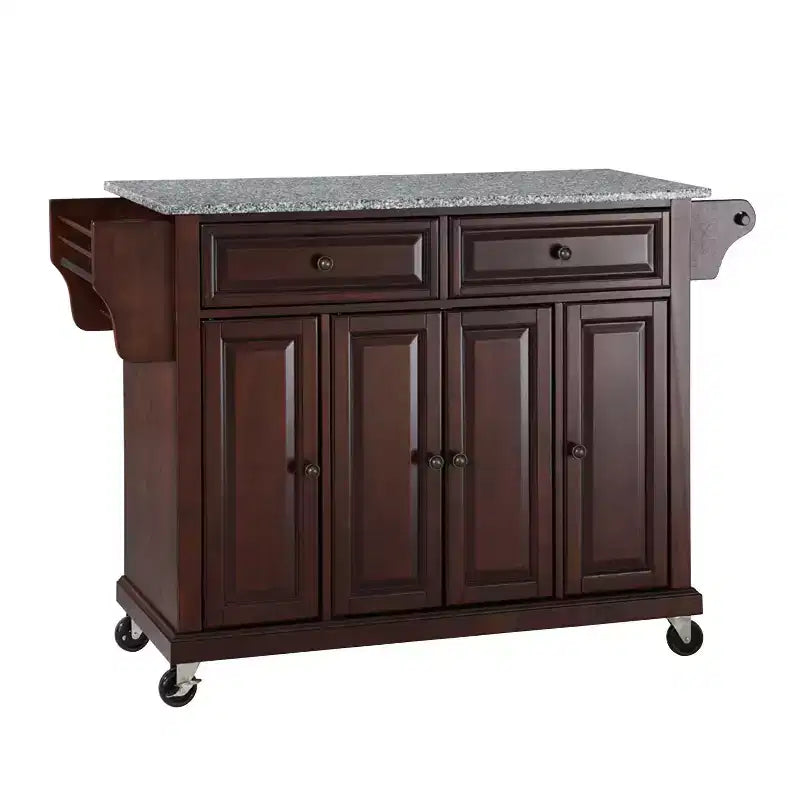 Chariot de cuisine Crosley de 52 po avec dessus en granit – Pleine grandeur