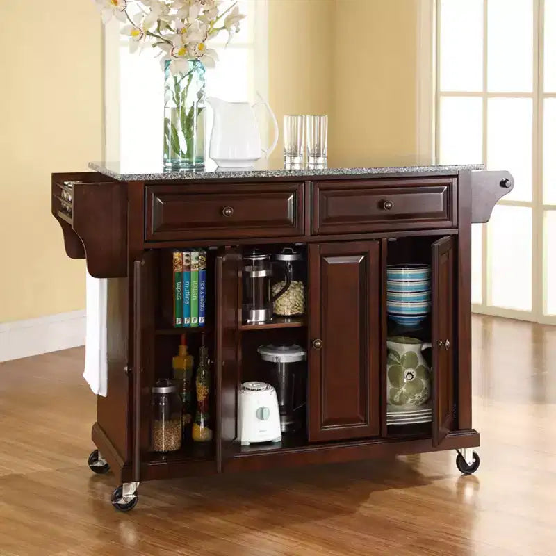 Chariot de cuisine Crosley de 52 po avec dessus en granit – Pleine grandeur