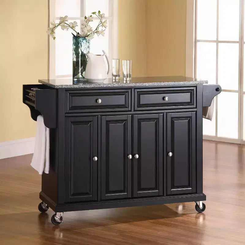 Chariot de cuisine Crosley de 52 po avec dessus en granit – Pleine grandeur