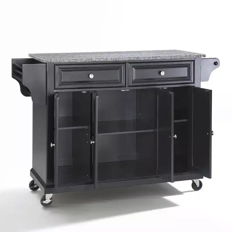 Chariot de cuisine Crosley de 52 po avec dessus en granit – Pleine grandeur