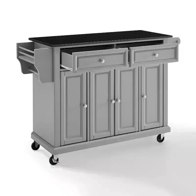 Chariot de cuisine Crosley de 52 po avec dessus en granit – Pleine grandeur