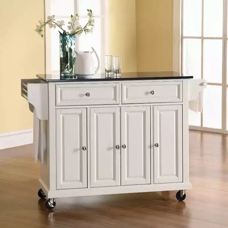 Chariot de cuisine Crosley de 52 po avec dessus en granit – Pleine grandeur