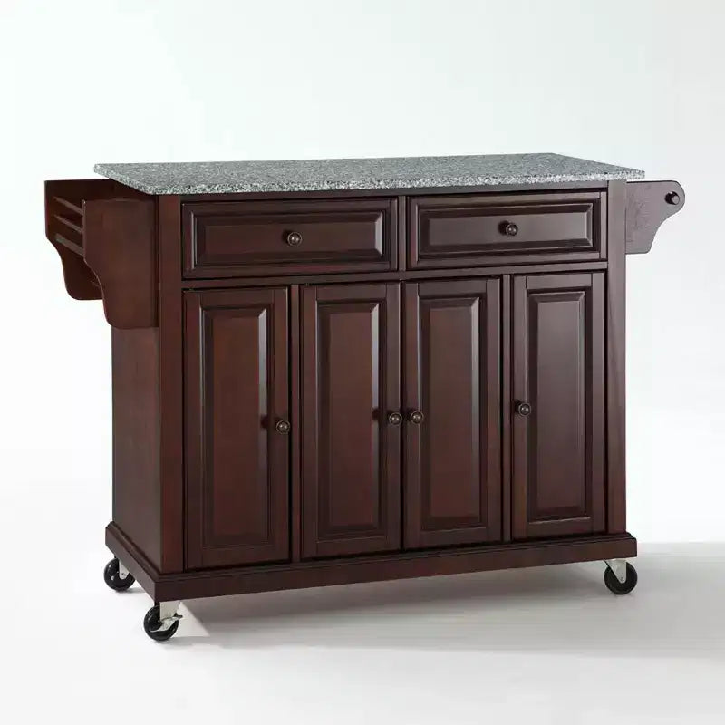 Chariot de cuisine Crosley de 52 po avec dessus en granit – Pleine grandeur