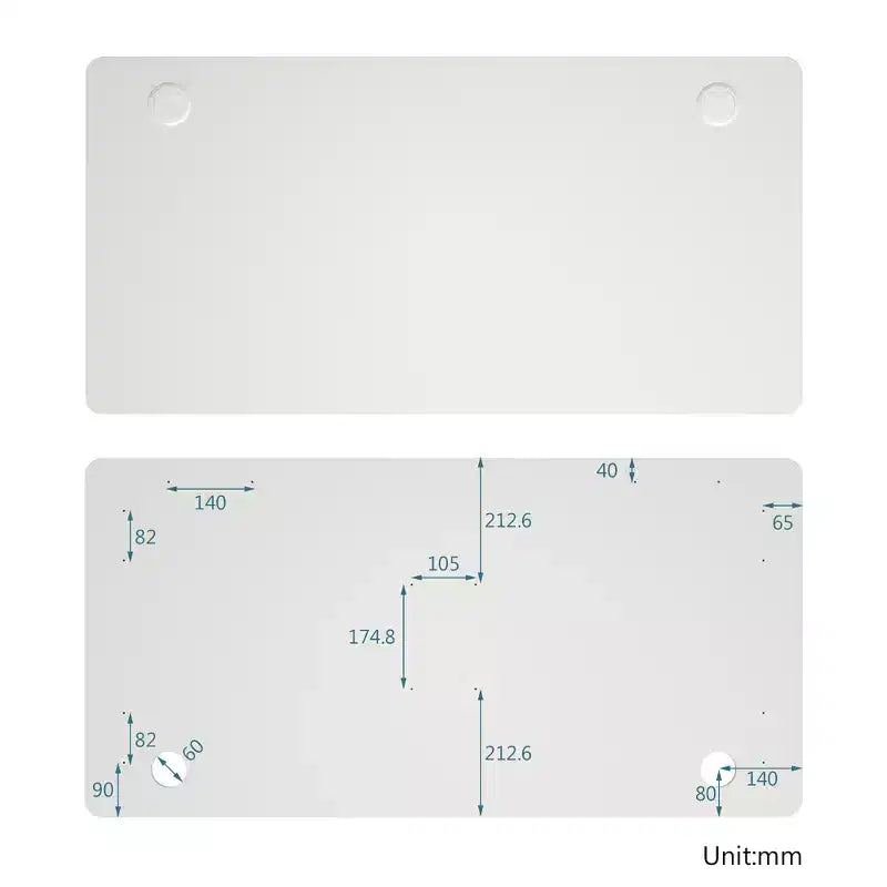 Costway Plateau de table universel monobloc 48'' pour châssis de bureau standard et assis-debout