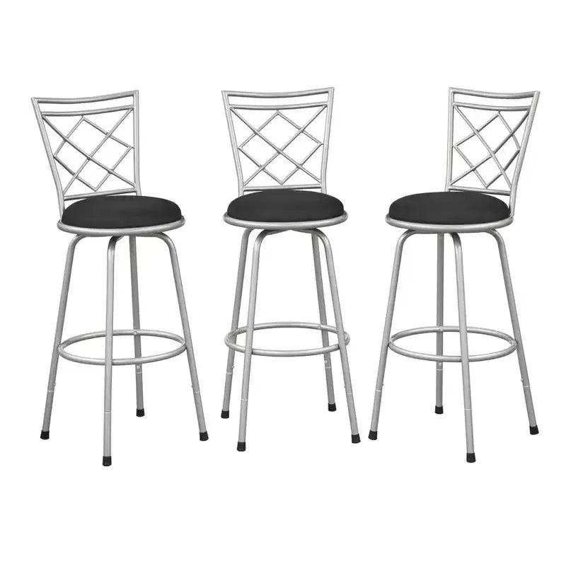 Lot de 3 tabourets de bar en métal réglables en hauteur Avery Buylateral
