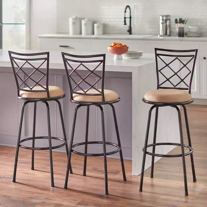 Lot de 3 tabourets de bar en métal réglables en hauteur Avery Buylateral