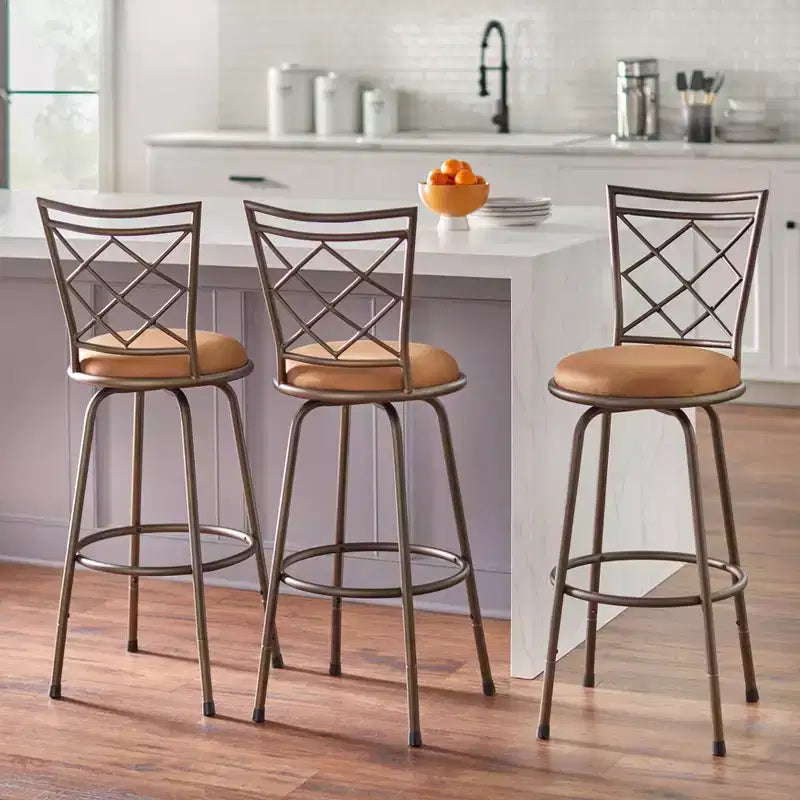 Lot de 3 tabourets de bar en métal réglables en hauteur Avery Buylateral