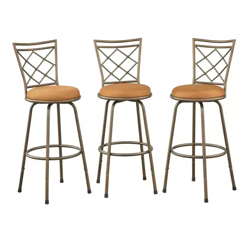 Lot de 3 tabourets de bar en métal réglables en hauteur Avery Buylateral