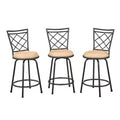 Buylateral Set of 3 Avery Adjustable Height Metal Barstools