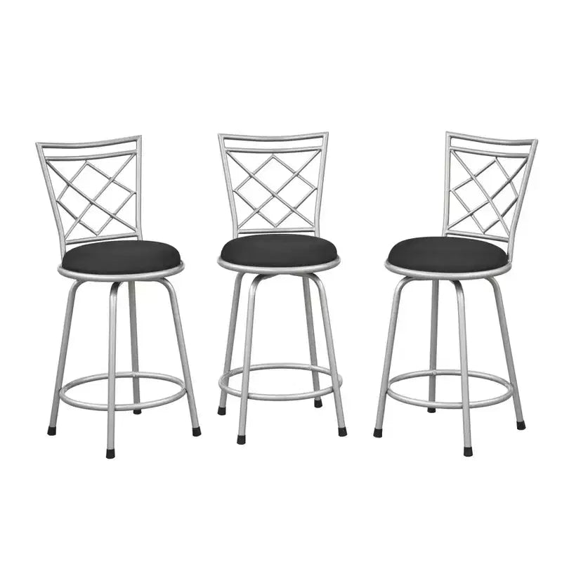 Lot de 3 tabourets de bar en métal réglables en hauteur Avery Buylateral