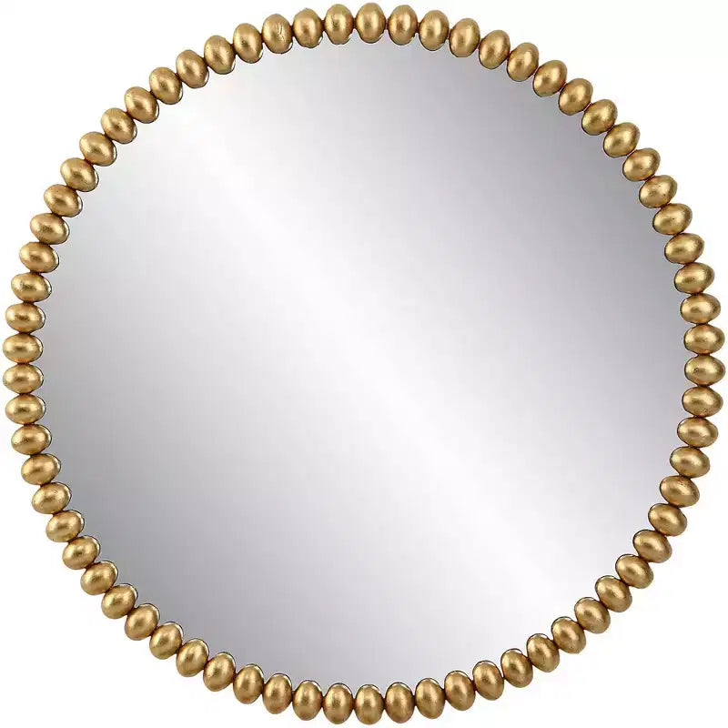 Uttermost Byzantine Gold Leaf 41 1/4 Round Oversized Wall Mirror