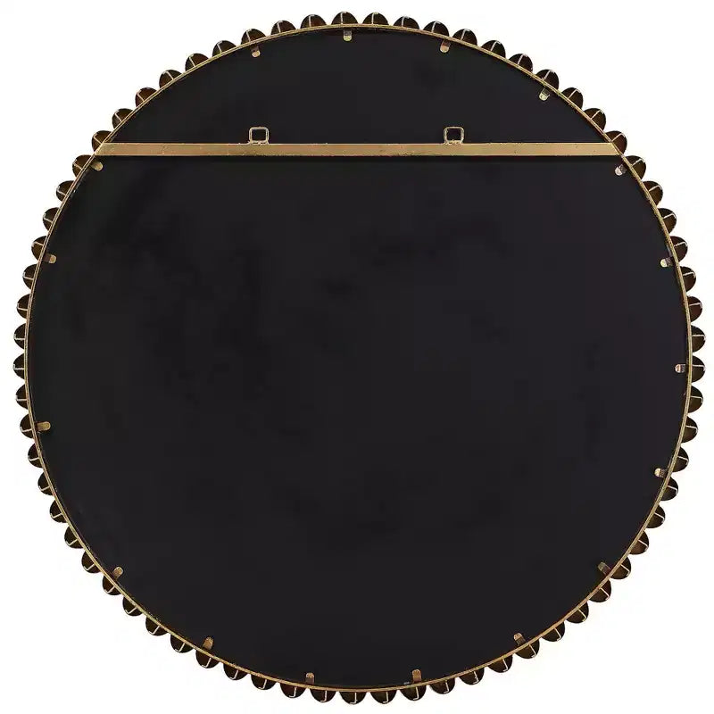 Miroir mural surdimensionné rond Uttermost Byzantine Gold Leaf 41 1/4