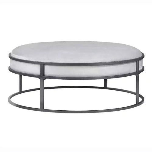 39,5 Pouf rond rembourré Greenbank - HOMES: Inside + Out