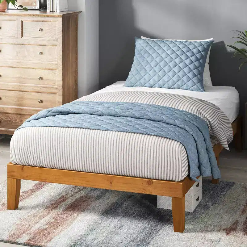 Cadre de lit plateforme en bois standard Alexia Naturel - Zinus