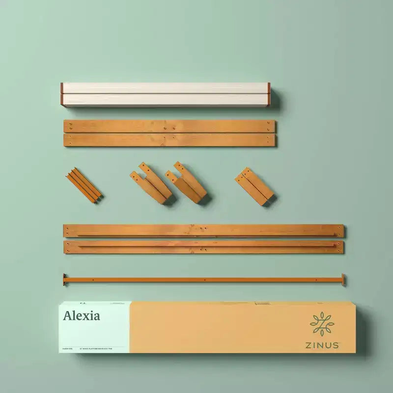 Cadre de lit plateforme en bois standard Alexia Naturel - Zinus