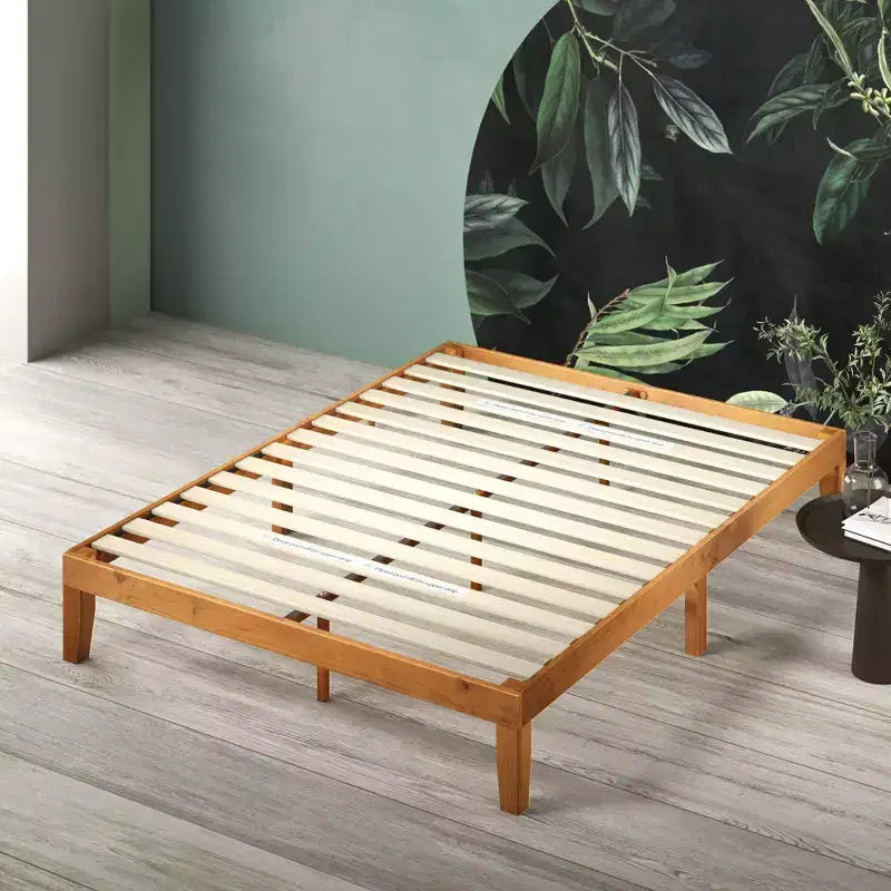 Cadre de lit plateforme en bois standard Alexia Naturel - Zinus