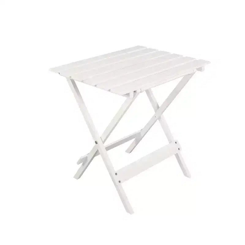 Lot de 2 tables d'appoint pliantes portables en bois massif - Flora Home