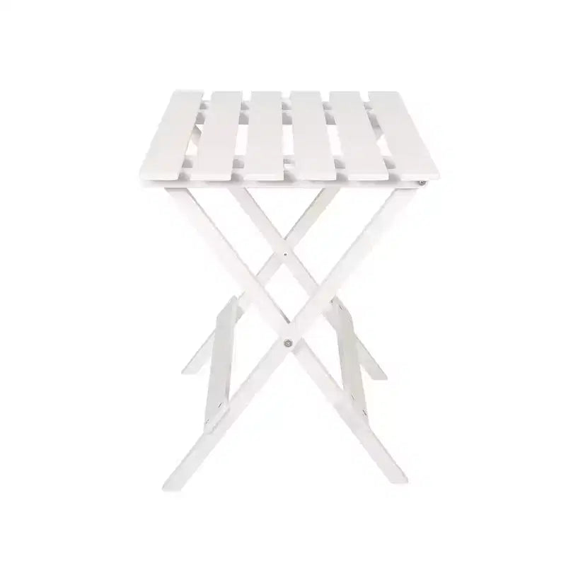 Lot de 2 tables d'appoint pliantes portables en bois massif - Flora Home