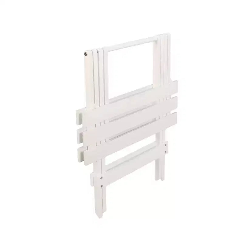 Lot de 2 tables d'appoint pliantes portables en bois massif - Flora Home