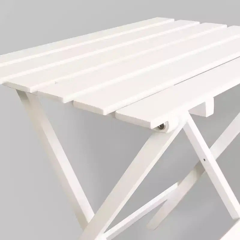 Lot de 2 tables d'appoint pliantes portables en bois massif - Flora Home