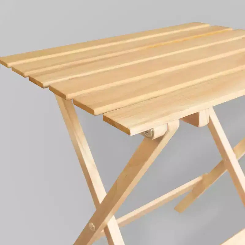 Lot de 2 tables d'appoint pliantes portables en bois massif - Flora Home