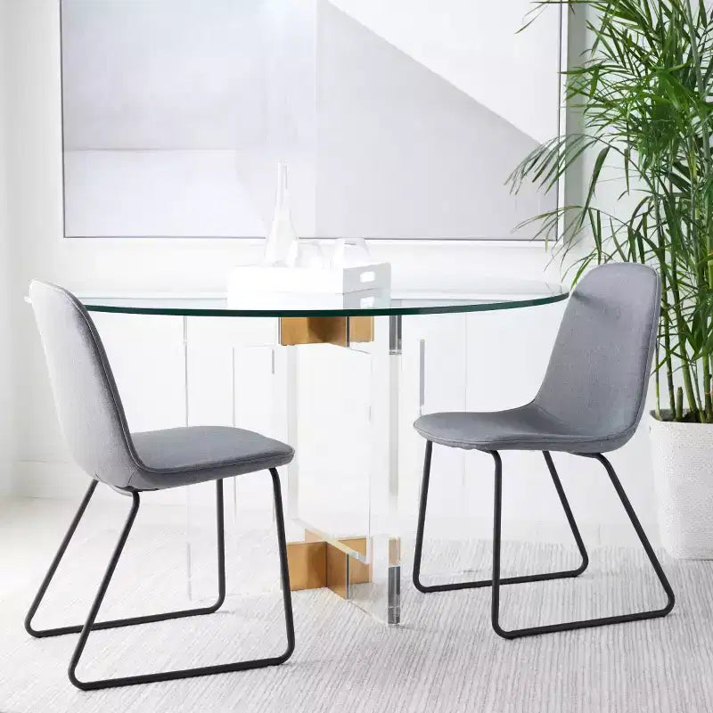 Chaise de salle à manger Makalu (lot de 2) - DCH2003 - Gris/Noir - Safavieh