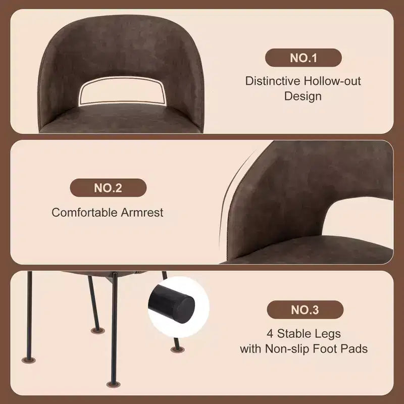 Lot de 2 ou 4 chaises de salle à manger Costway avec coussin en éponge haute densité et cadre robuste en forme de X