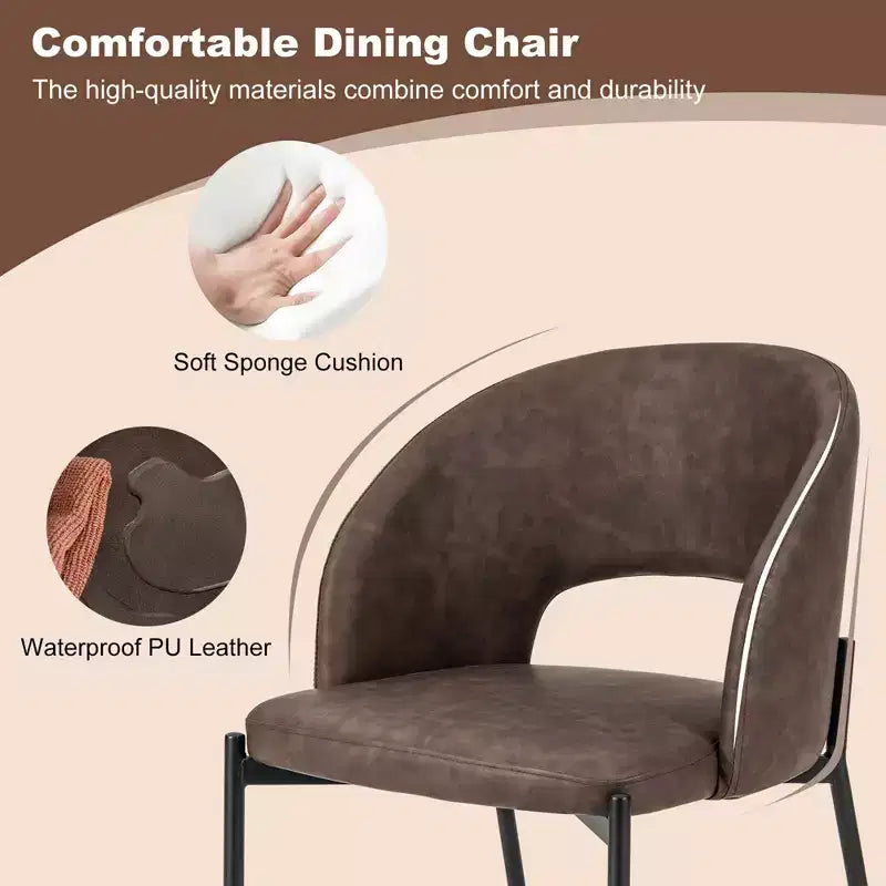 Lot de 2 ou 4 chaises de salle à manger Costway avec coussin en éponge haute densité et cadre robuste en forme de X