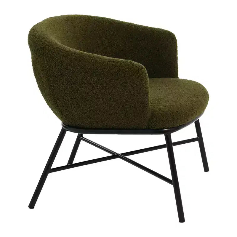 Fauteuil d'appoint en tissu bouclé Bowery Storied Home