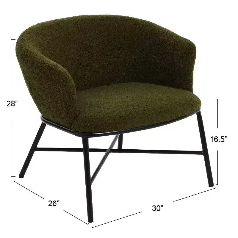 Fauteuil d'appoint en tissu bouclé Bowery Storied Home