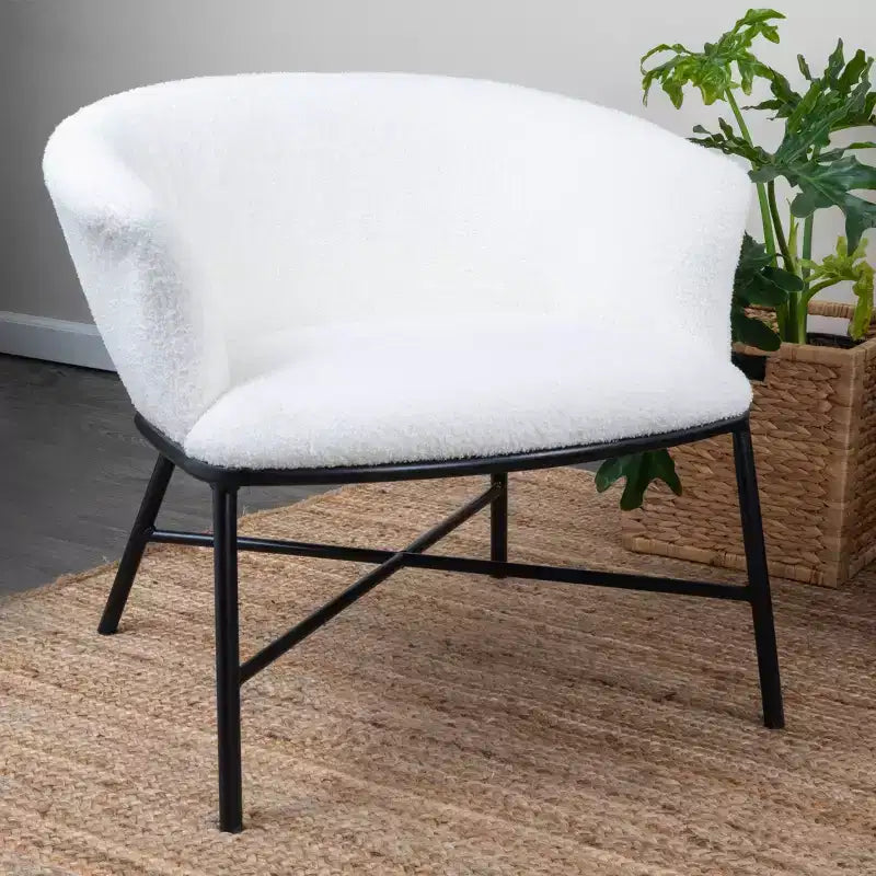 Fauteuil d'appoint en tissu bouclé Bowery Storied Home