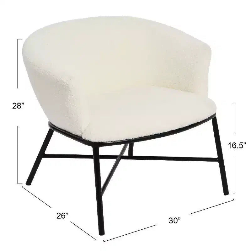 Fauteuil d'appoint en tissu bouclé Bowery Storied Home